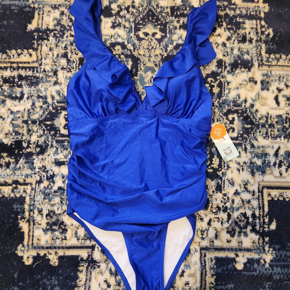 Royal blue swimsuit